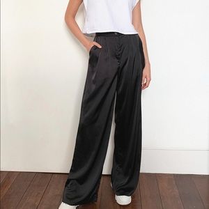 Sleek Out Satin Wide-Leg Pants